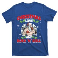 Heavy Hard Metal Santa Christmas Love And Rock N Roll Funny Gift T-Shirt