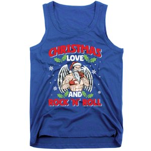 Heavy Hard Metal Santa Christmas Love And Rock N Roll Funny Gift Tank Top