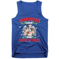 Heavy Hard Metal Santa Christmas Love And Rock N Roll Funny Gift Tank Top