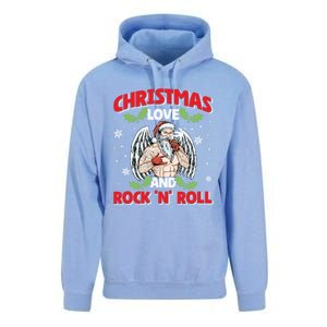 Heavy Hard Metal Santa Christmas Love And Rock N Roll Funny Gift Unisex Surf Hoodie