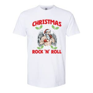 Heavy Hard Metal Santa Christmas Love And Rock N Roll Funny Gift Softstyle CVC T-Shirt