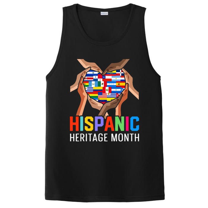 Hispanic Heritage Month All Countries Heart Hands PosiCharge Competitor Tank