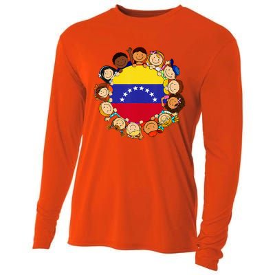 Hispanic Heritage Month Venezuela Venezuelan Flag Cooling Performance Long Sleeve Crew