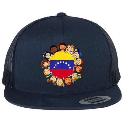 Hispanic Heritage Month Venezuela Venezuelan Flag Flat Bill Trucker Hat