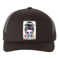 Hispanic Heritage Month Flags Messy Bun Hispanic Girl Yupoong Adult 5-Panel Trucker Hat