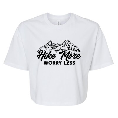 Hiker Hike More Worry Less Bella+Canvas Jersey Crop Tee