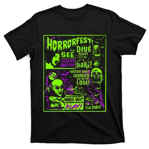 Horrorfest Halloween Movie Poster Old Time Horror T-Shirt