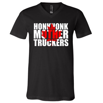 Honk Honk Mother Truckers V-Neck T-Shirt