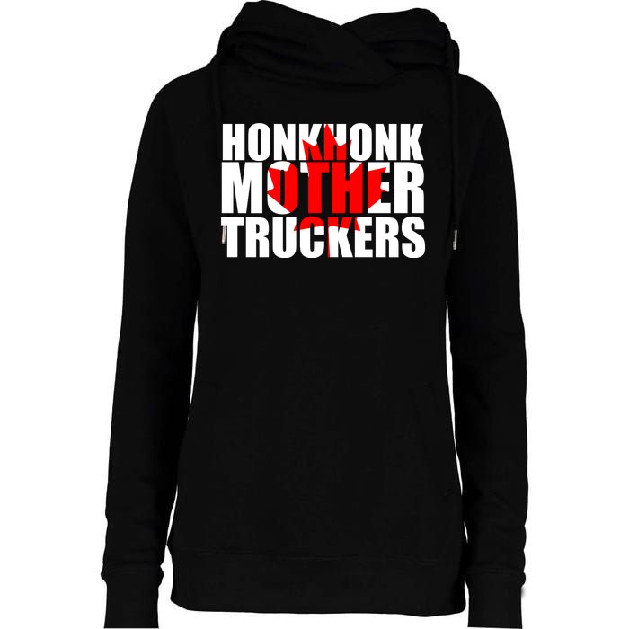 Honk Honk Mother Truckers Womens Funnel Neck Pullover Hood