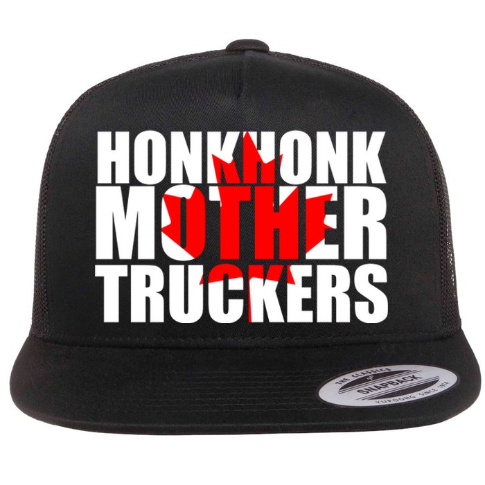 Honk Honk Mother Truckers Flat Bill Trucker Hat