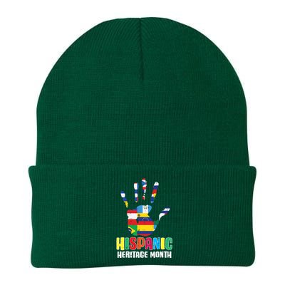 Hispanic Heritage Month Hand Flags Countries Knit Cap Winter Beanie