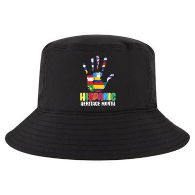 Hispanic Heritage Month Hand Flags Countries Cool Comfort Performance Bucket Hat