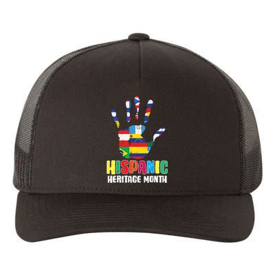 Hispanic Heritage Month Hand Flags Countries Yupoong Adult 5-Panel Trucker Hat