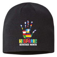 Hispanic Heritage Month Hand Flags Countries Sustainable Beanie