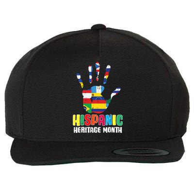 Hispanic Heritage Month Hand Flags Countries Wool Snapback Cap