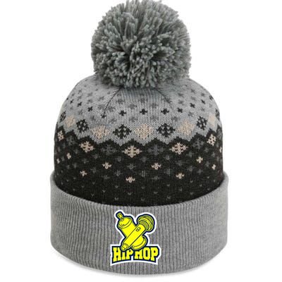 Hip Hop Microphone The Baniff Cuffed Pom Beanie