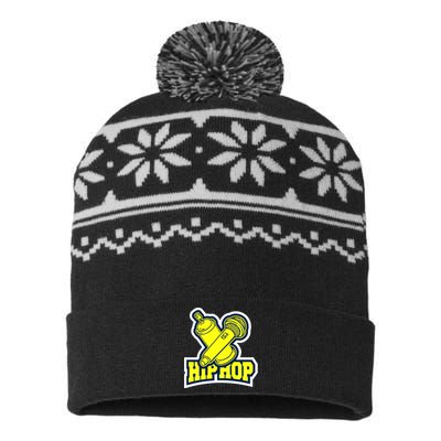 Hip Hop Microphone USA-Made Snowflake Beanie