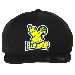 Hip Hop Microphone Wool Snapback Cap