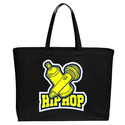 Hip Hop Microphone Cotton Canvas Jumbo Tote