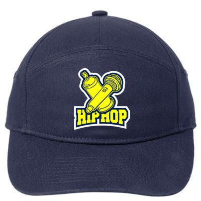 Hip Hop Microphone 7-Panel Snapback Hat