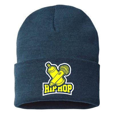 Hip Hop Microphone Sustainable Knit Beanie