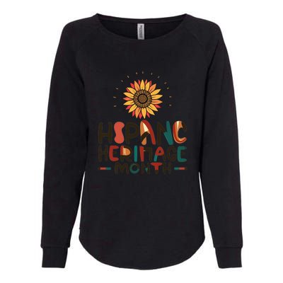 Hispanic Heritage Month Latino Countries Flag Sunflower Womens California Wash Sweatshirt