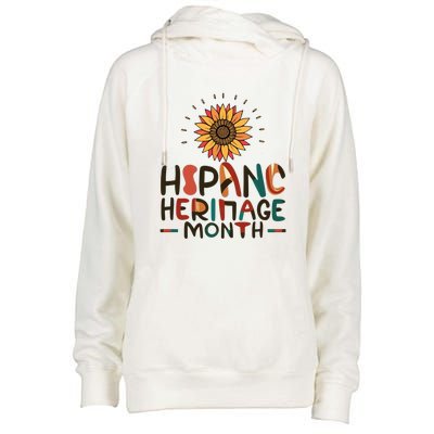 Hispanic Heritage Month Latino Countries Flag Sunflower Womens Funnel Neck Pullover Hood