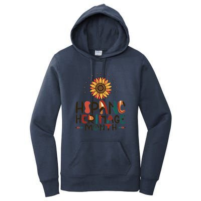 Hispanic Heritage Month Latino Countries Flag Sunflower Women's Pullover Hoodie