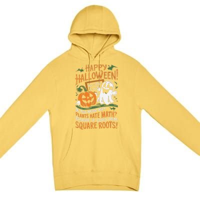 Happy Halloween Math Teacher Scientist Funny Premium Pullover Hoodie