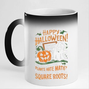 Happy Halloween Math Teacher Scientist Funny 11oz Black Color Changing Mug