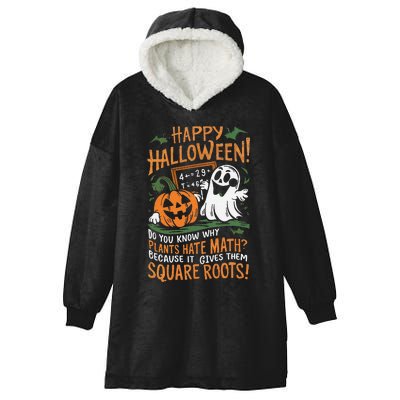 Happy Halloween Math Teacher Scientist Funny Hooded Wearable Blanket