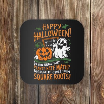 Happy Halloween Math Teacher Scientist Funny Coaster