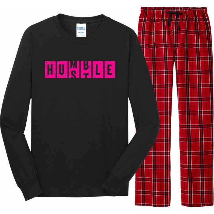 Hustle Humble Motivational Odometer Inspirational Long Sleeve Pajama Set