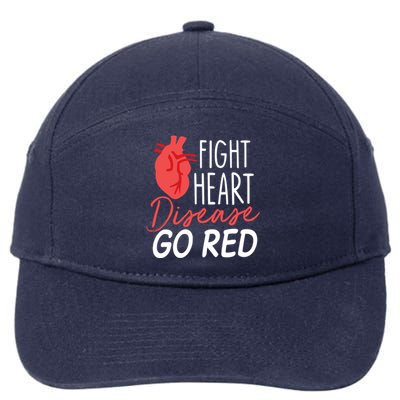 Heart Health Month Gift Go Red Gift Heart Disease Awareness Gift Funny Gift 7-Panel Snapback Hat