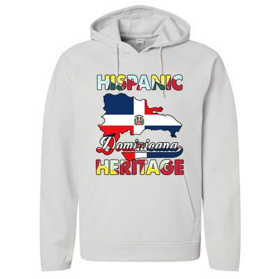 Hispanic Heritage Month Dominican Republic Flag Dominicana Performance Fleece Hoodie