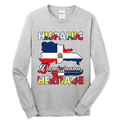 Hispanic Heritage Month Dominican Republic Flag Dominicana Tall Long Sleeve T-Shirt