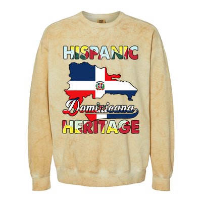 Hispanic Heritage Month Dominican Republic Flag Dominicana Colorblast Crewneck Sweatshirt