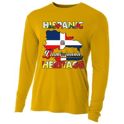 Hispanic Heritage Month Dominican Republic Flag Dominicana Cooling Performance Long Sleeve Crew