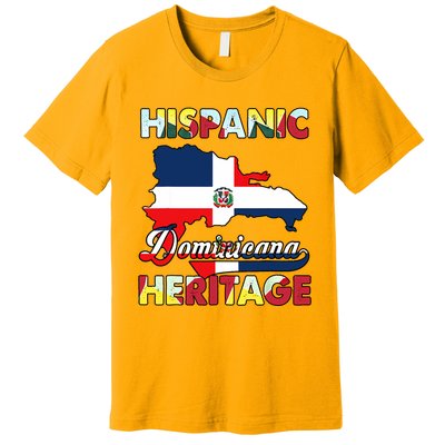 Hispanic Heritage Month Dominican Republic Flag Dominicana Premium T-Shirt