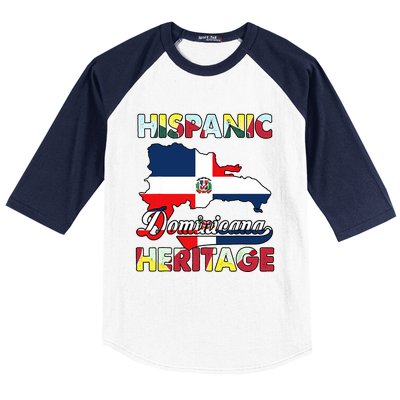 Hispanic Heritage Month Dominican Republic Flag Dominicana Baseball Sleeve Shirt