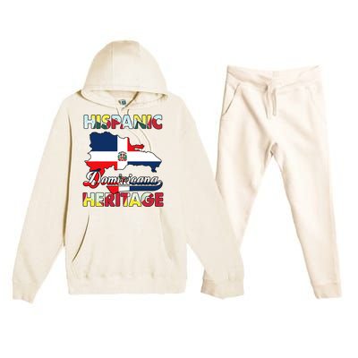 Hispanic Heritage Month Dominican Republic Flag Dominicana Premium Hooded Sweatsuit Set