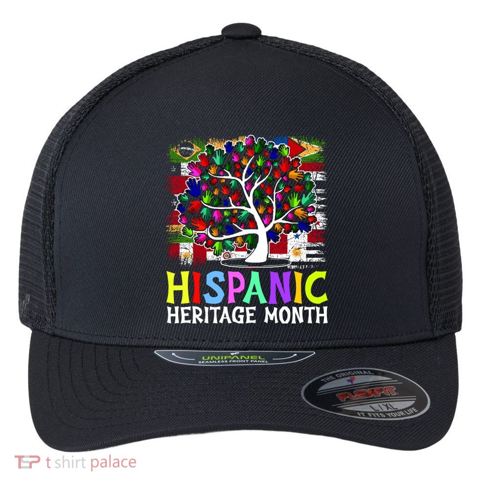 Hispanic Heritage Month Tree Flexfit Unipanel Trucker Cap