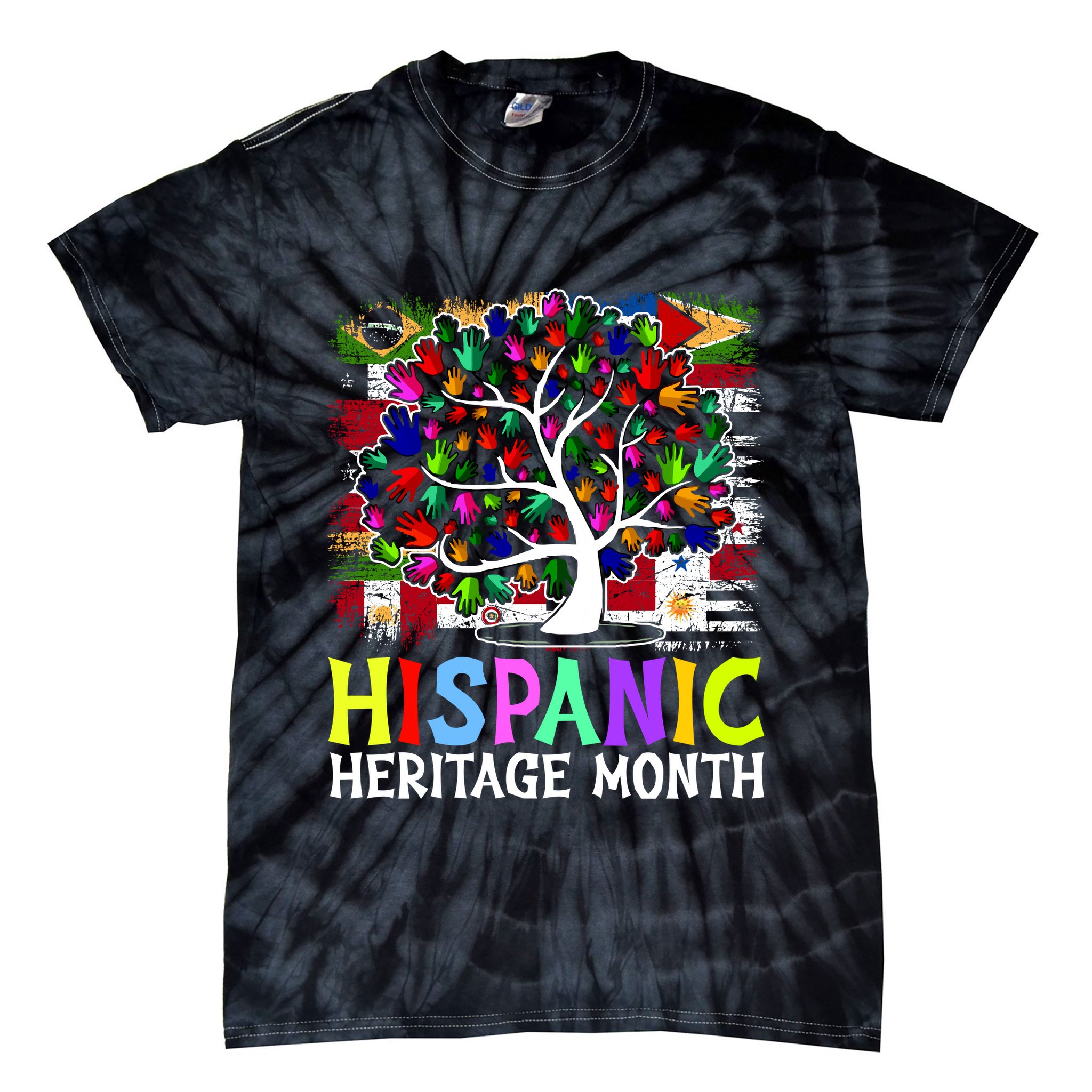 Hispanic Heritage Month Tree Tie-Dye T-Shirt