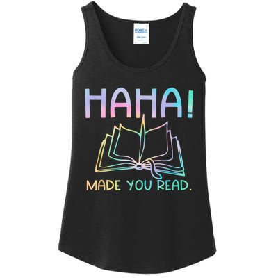 Ha Ha Made You Read Funny Reading Teacher Ladies Essential Tank