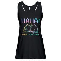 Ha Ha Made You Read Funny Reading Teacher Ladies Essential Flowy Tank