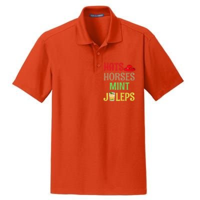 Hats Horses Mint Juleps Gift Funny Horse Racing Funny Gift Dry Zone Grid Polo