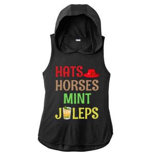 Hats Horses Mint Juleps Gift Funny Horse Racing Funny Gift Ladies PosiCharge Tri-Blend Wicking Draft Hoodie Tank