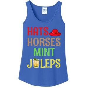 Hats Horses Mint Juleps Gift Funny Horse Racing Funny Gift Ladies Essential Tank