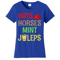 Hats Horses Mint Juleps Gift Funny Horse Racing Funny Gift Women's T-Shirt