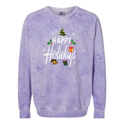 Happy Holidays | Merry Christmas Colorblast Crewneck Sweatshirt